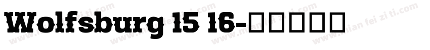 Wolfsburg 15 16字体转换